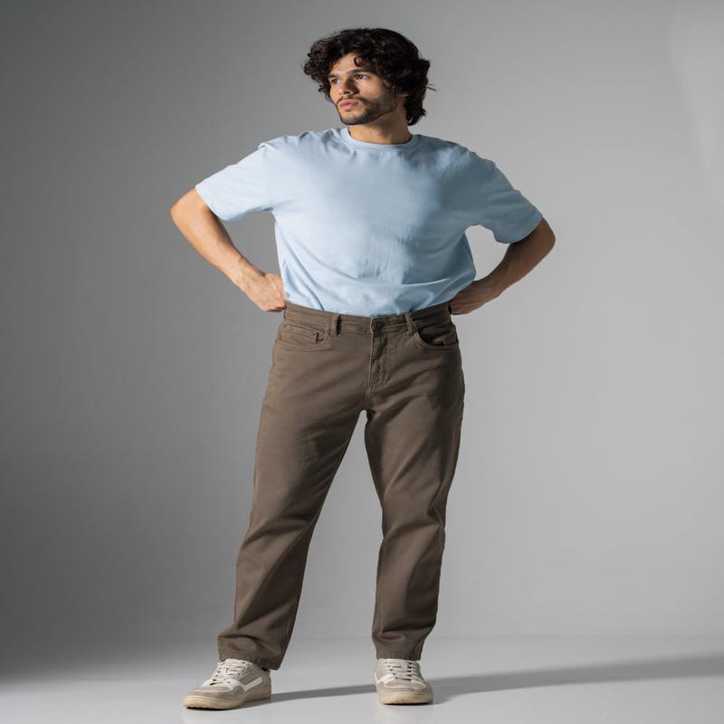 Mossstone Olive Relaxed Fit Jeans