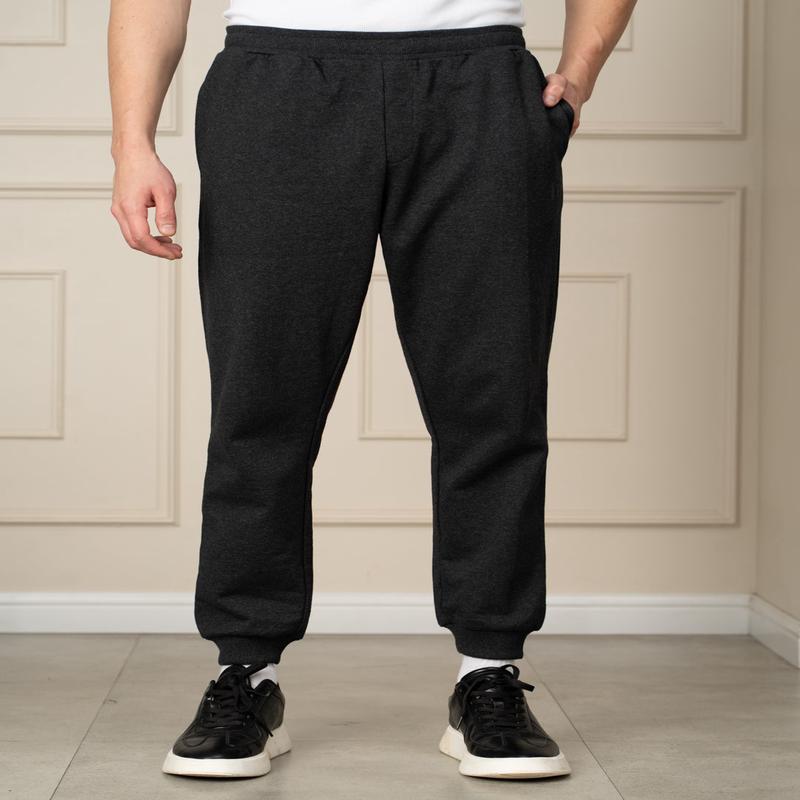 Soren Black Melange Tapered Fit Joggers
