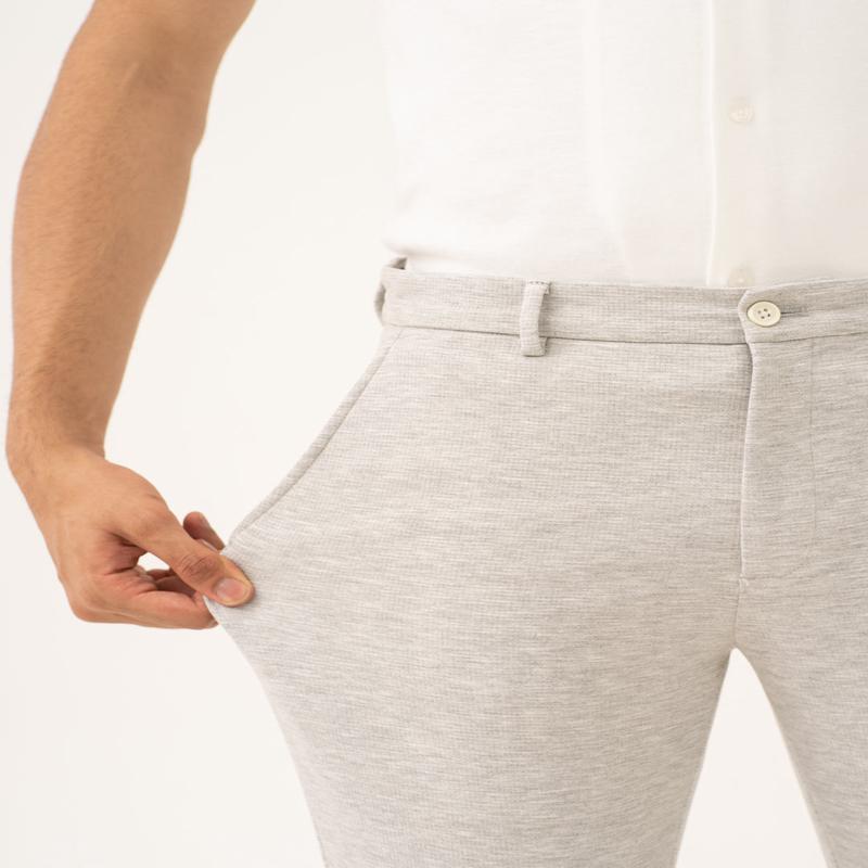 Static Grey Waffle Textured Power-Stretch Pants