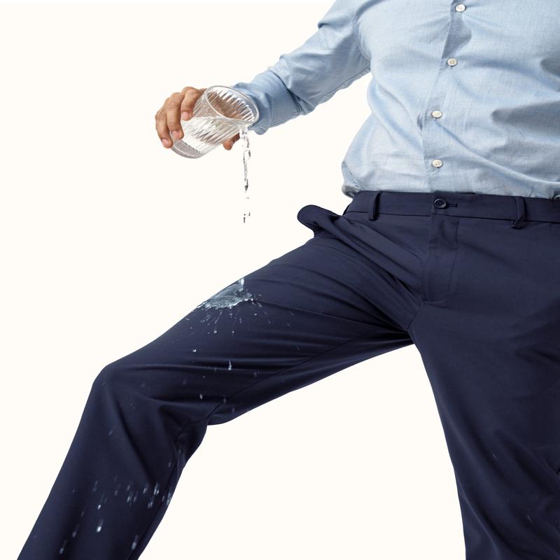 Wind Blue Water Repellent Relaxed Fit Stretch Formal Pants