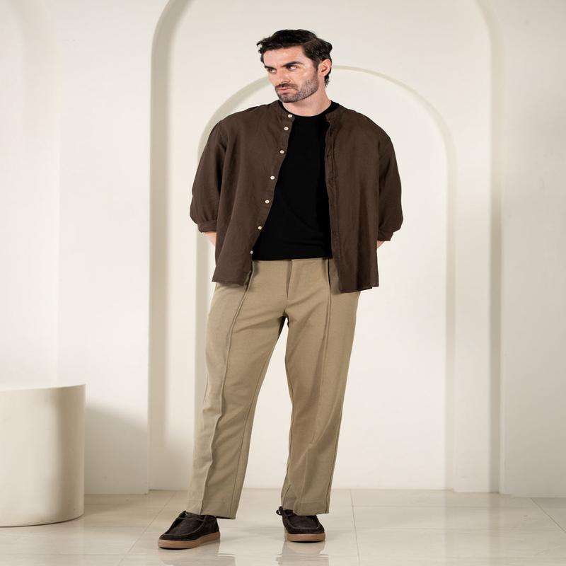 Hawk Khaki Relaxed Fit Power Stretch Korean Pintuck Pants