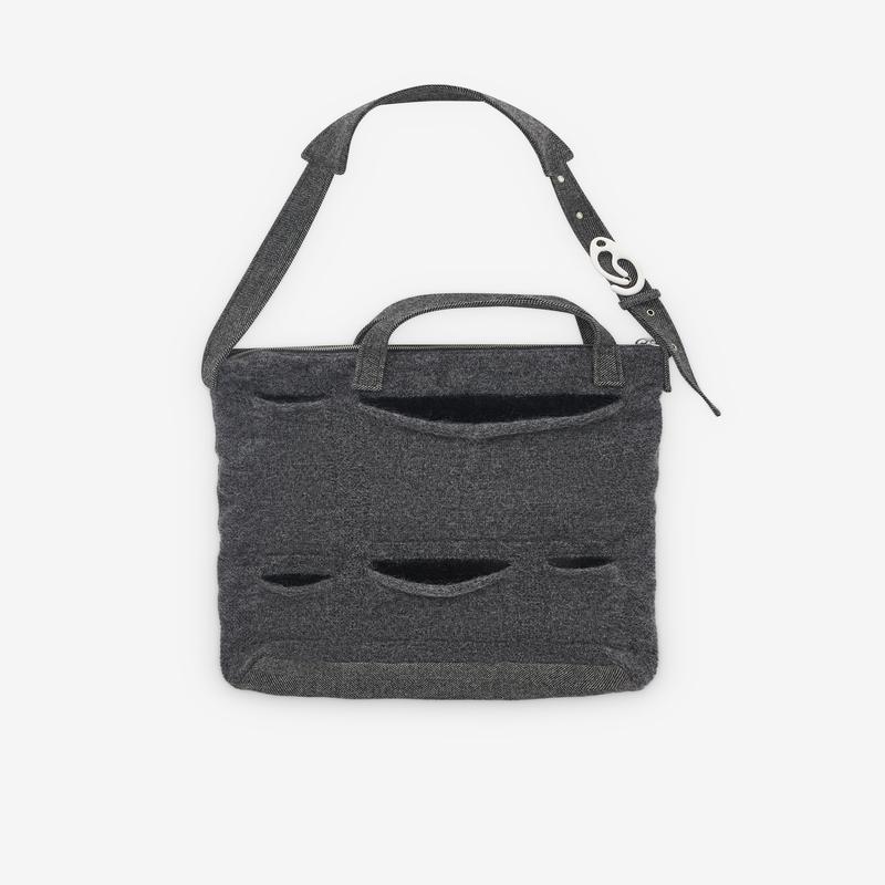 Oscar Ouyang - Mens Mohair Knit Tote Bag - (Grey)