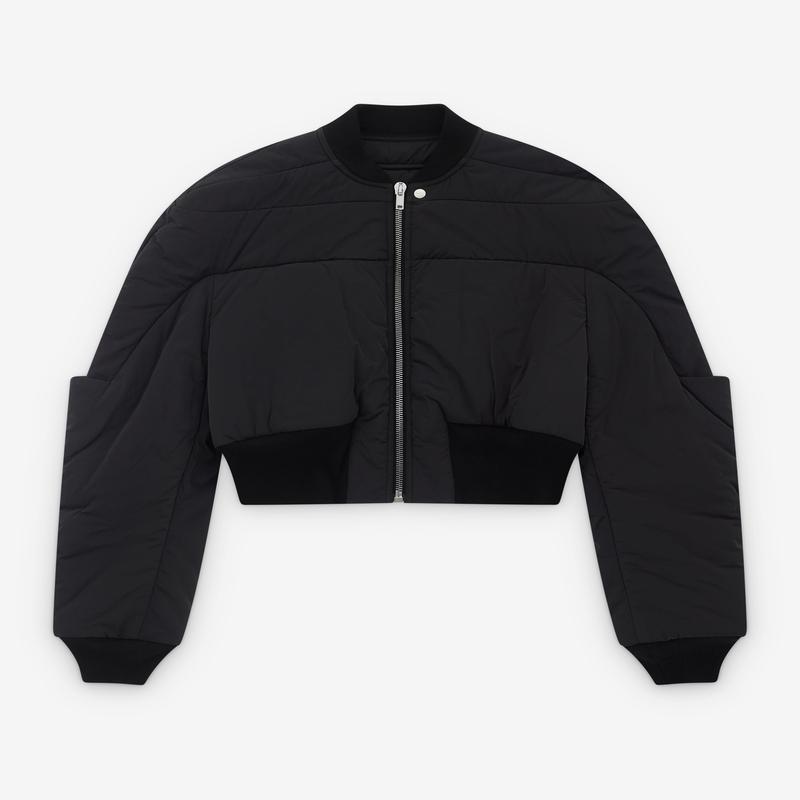 Rick Owens - Mens Woven Down Bomber - (Black)