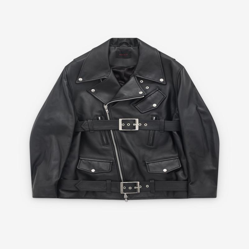 Simone Rocha - Mens Multi Belt Biker Jacket - (Black)