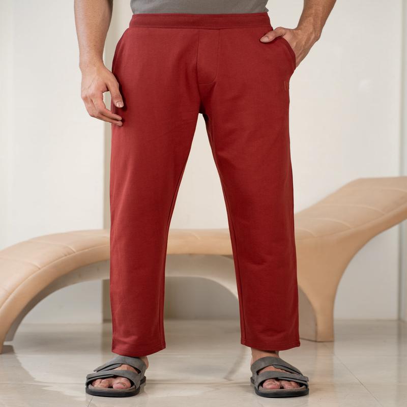 Trail Red Cotton Sweatpants