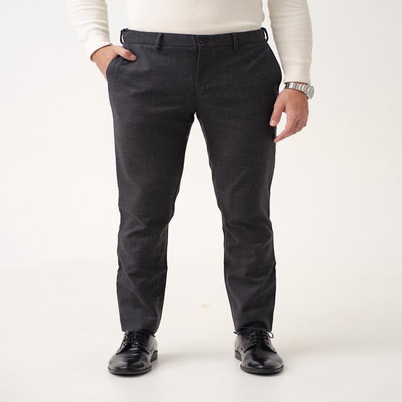 Anthracite Black Merino Wool Pants