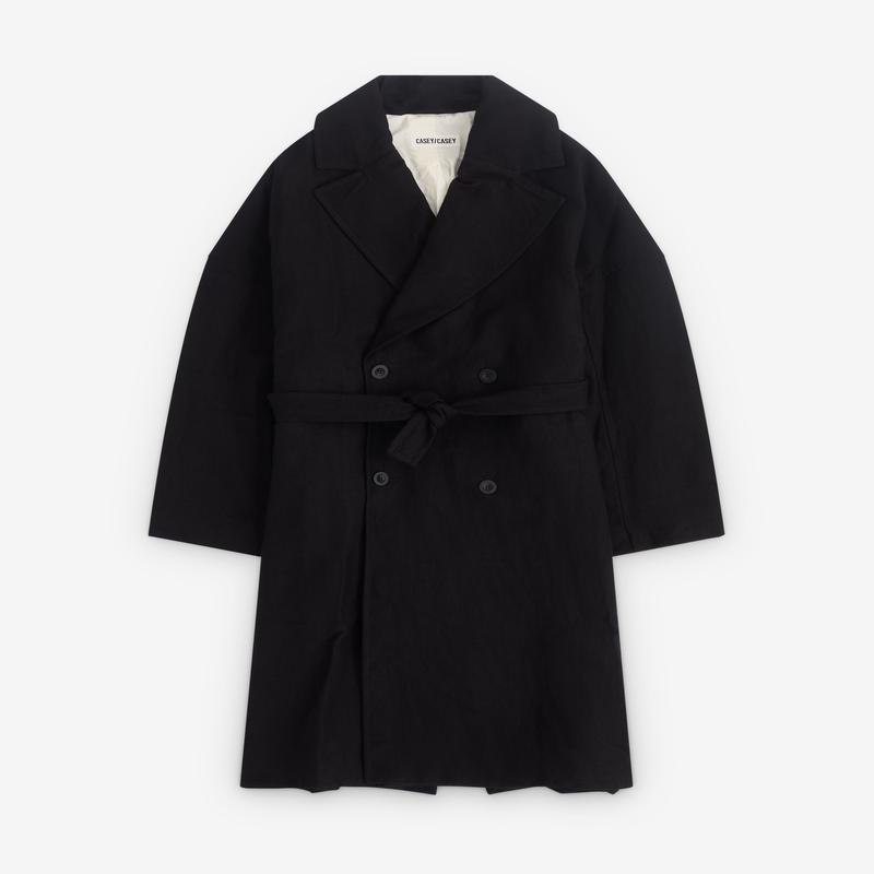 Casey Casey - Mens Great Coat - (Black)