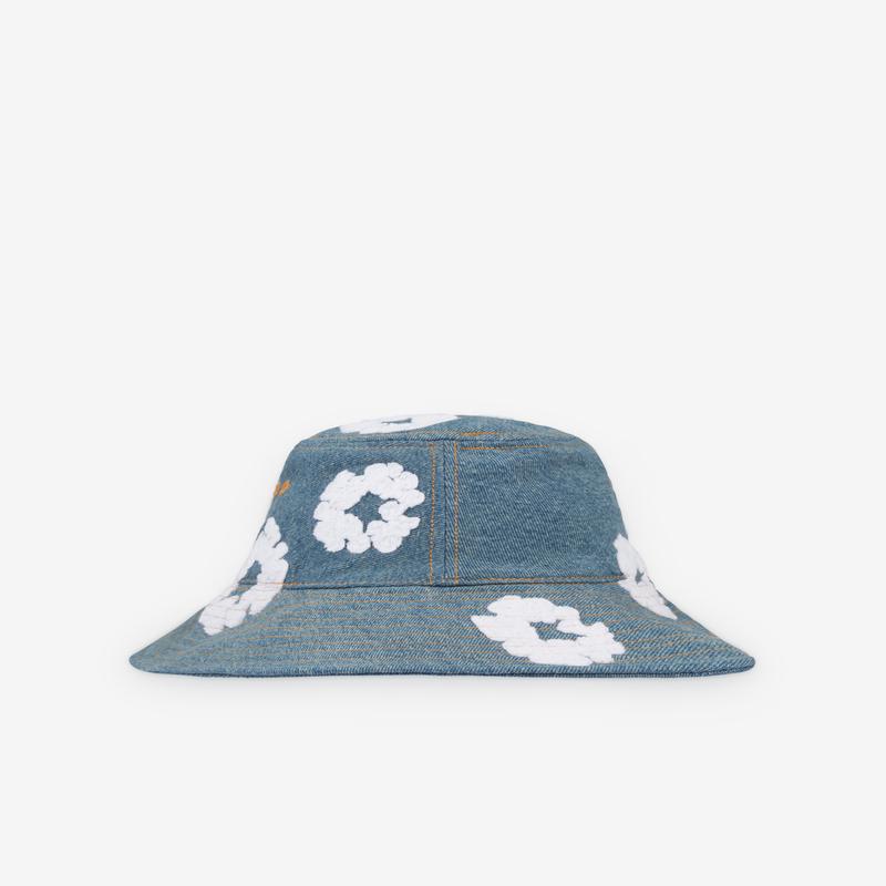 Denim Tears - Mens Denim Wreath Bucket Hat - (Light Wash)