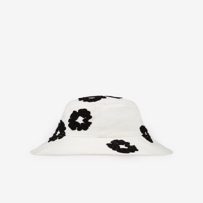 Denim Tears - Mens Denim Wreath Bucket Hat - (White)