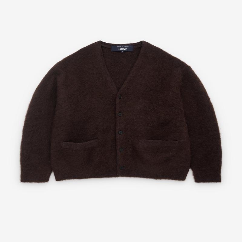 CDG Homme - Mens Brushed Knit Cardigan - (Brown)