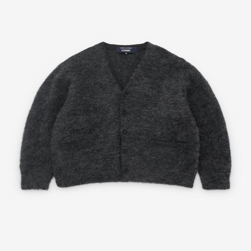 CDG Homme - Mens Brushed Knit Cardigan - (Grey)