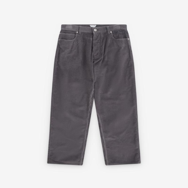 Bottega Veneta - Mens Matt Cotton Corduroy Trousers - (Thunder)