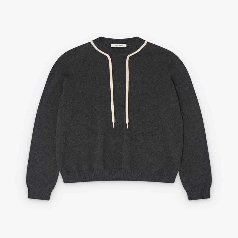 Craig Green - Mens Flatlock Lace Jumper - (Dark Grey)