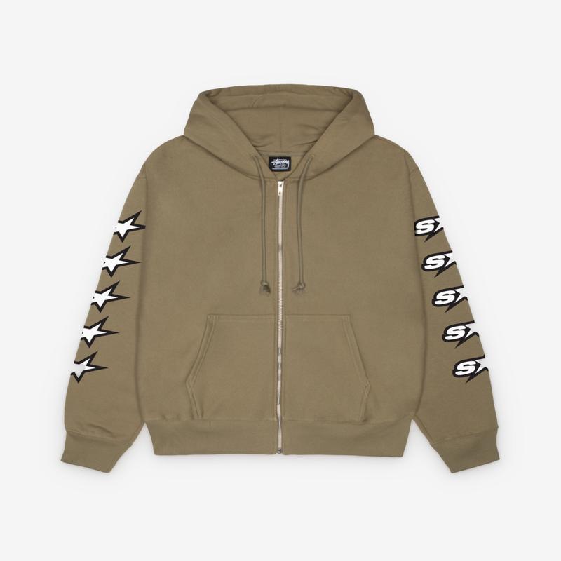 Stssy - Mens Speedway Zip Hood - (Army)