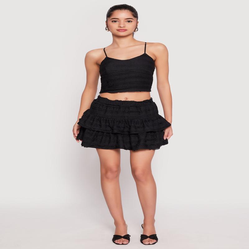 Almost Famous Tiered Mini Skirt