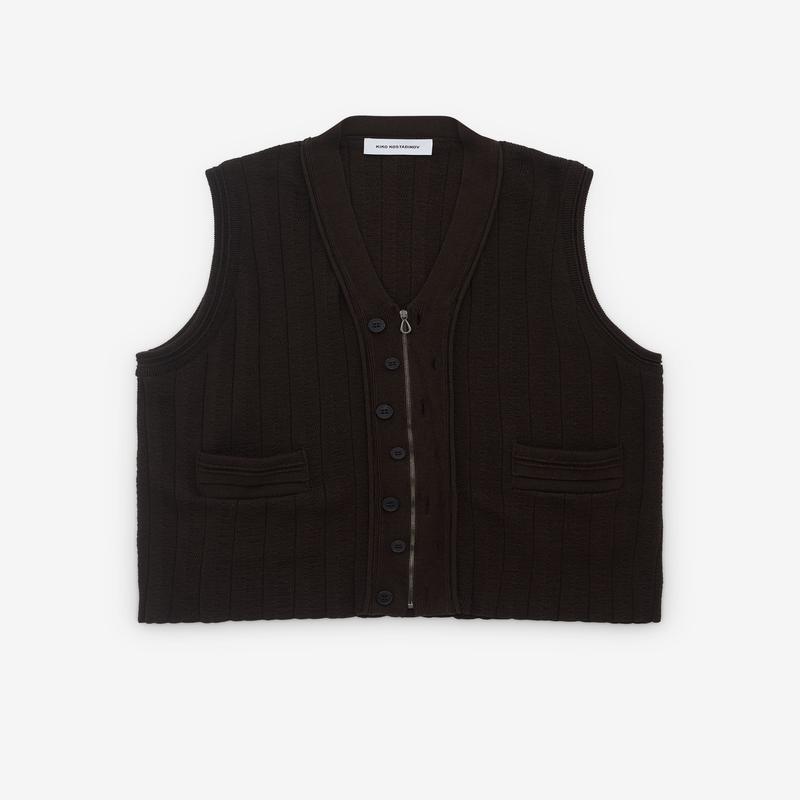 Kiko Kostadinov - Mens Fitz Knit Vest - (Maroon)