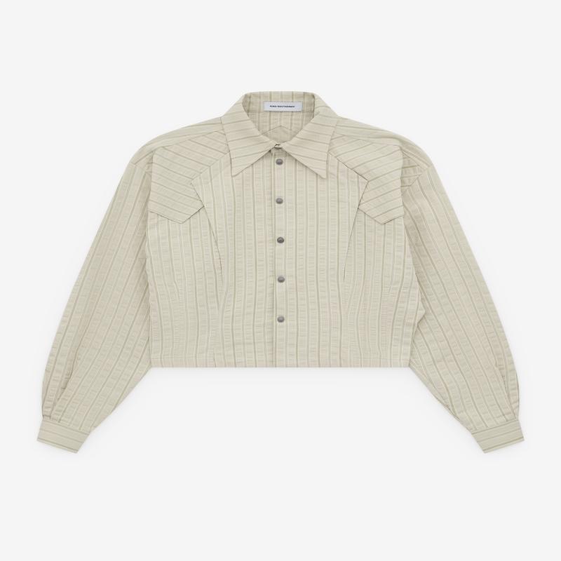 Kiko Kostadinov - Mens Kraner Cropped Shirt - (Ivory)