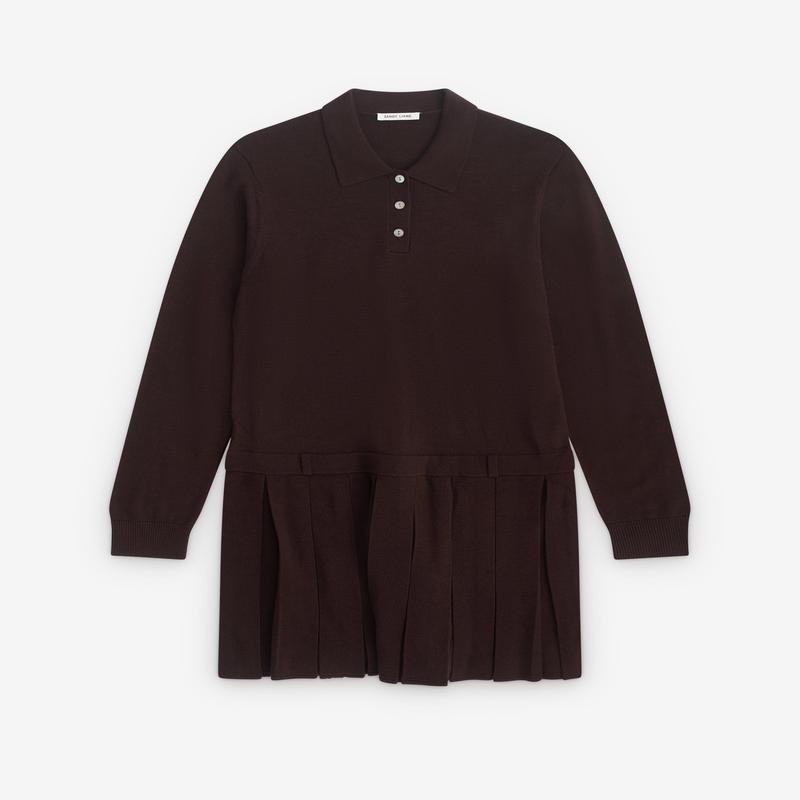 Sandy Liang - Womens Hague Sweater Dress - (Brown)