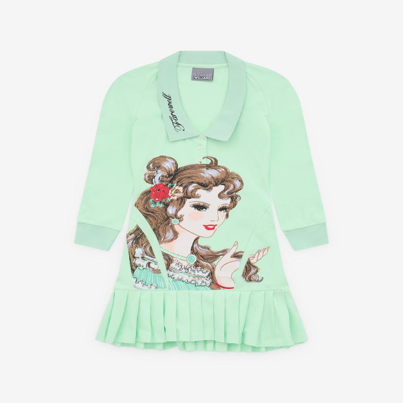 Ashley Williams - Womens Long Sleeve Amelia Dress - (Green)