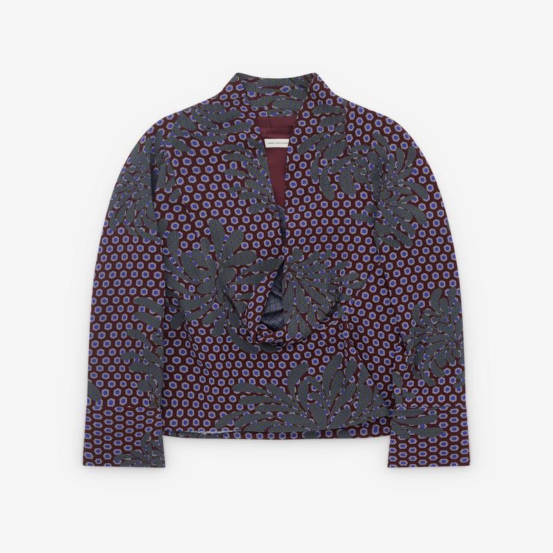 Dries Van Noten - Womens Collarless Shirt - (Multi)