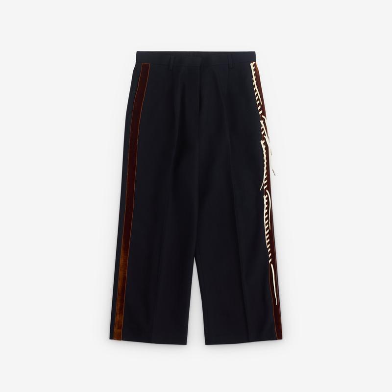 Dries Van Noten - Womens Pleated Trousers - (Navy)