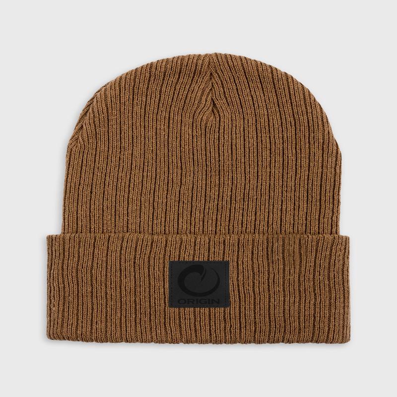 ORIGIN LEATHER PATCH BEANIE