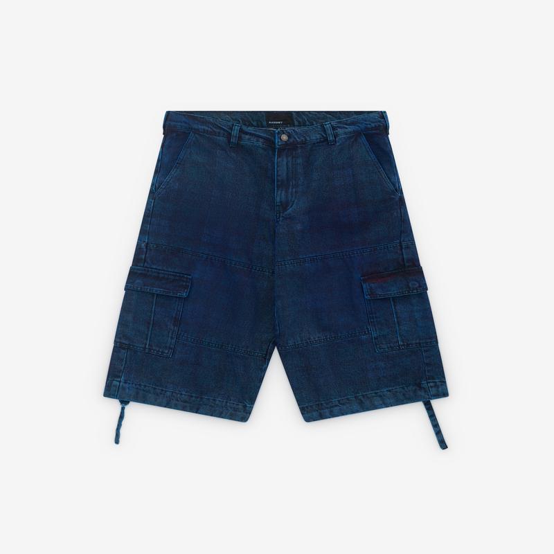 Rassvet - Mens Men Denim Cargo Short - (Blue)