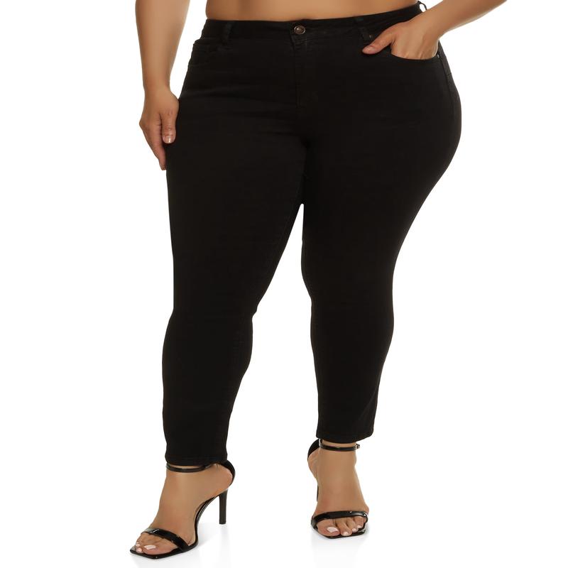 Plus Size WAX High Waist Push Up Skinny Jeans