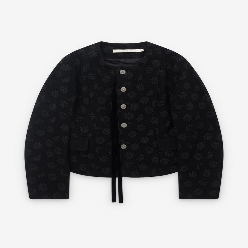 Renli Su - Womens Floral Print Jacket - (Black)