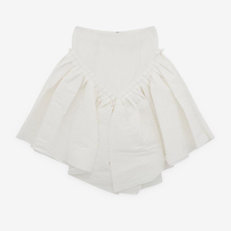Risn Pierce - Womens Ruffle And Pintuck Skirt - (Ivory)