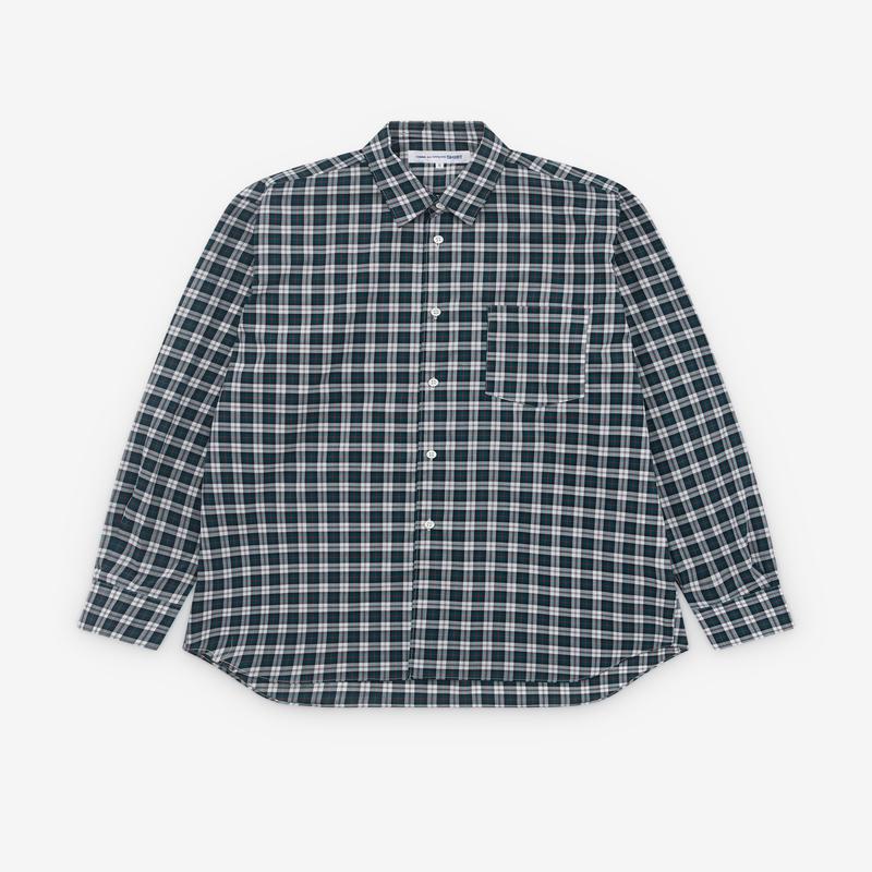 CDG Shirt - Mens Check Shirt - (Green/White)