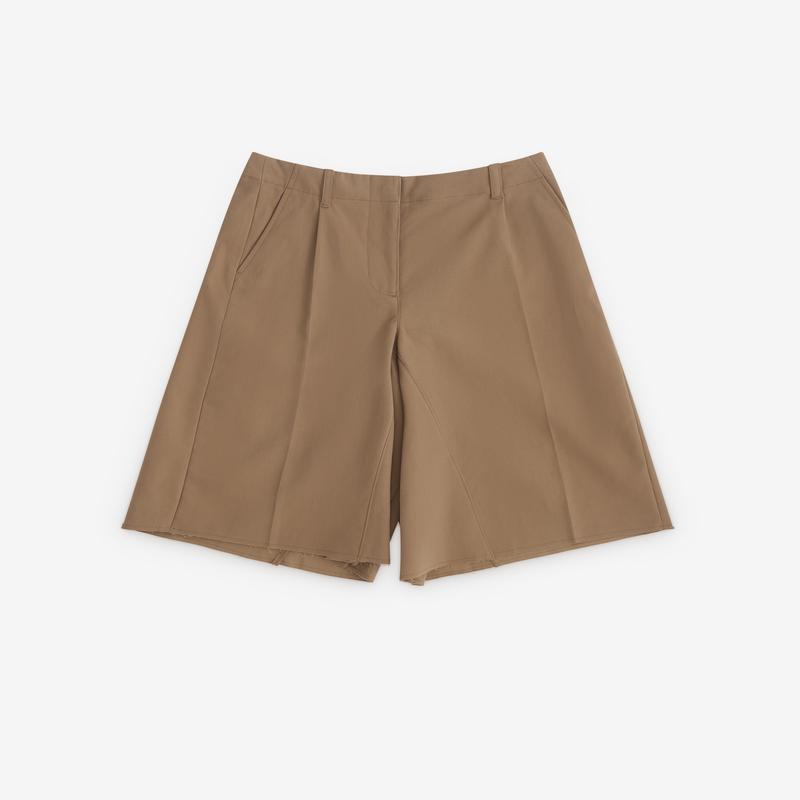 Our Legacy - Womens Jumbo Shorts - (Slow Khaki Macuable Cotton)