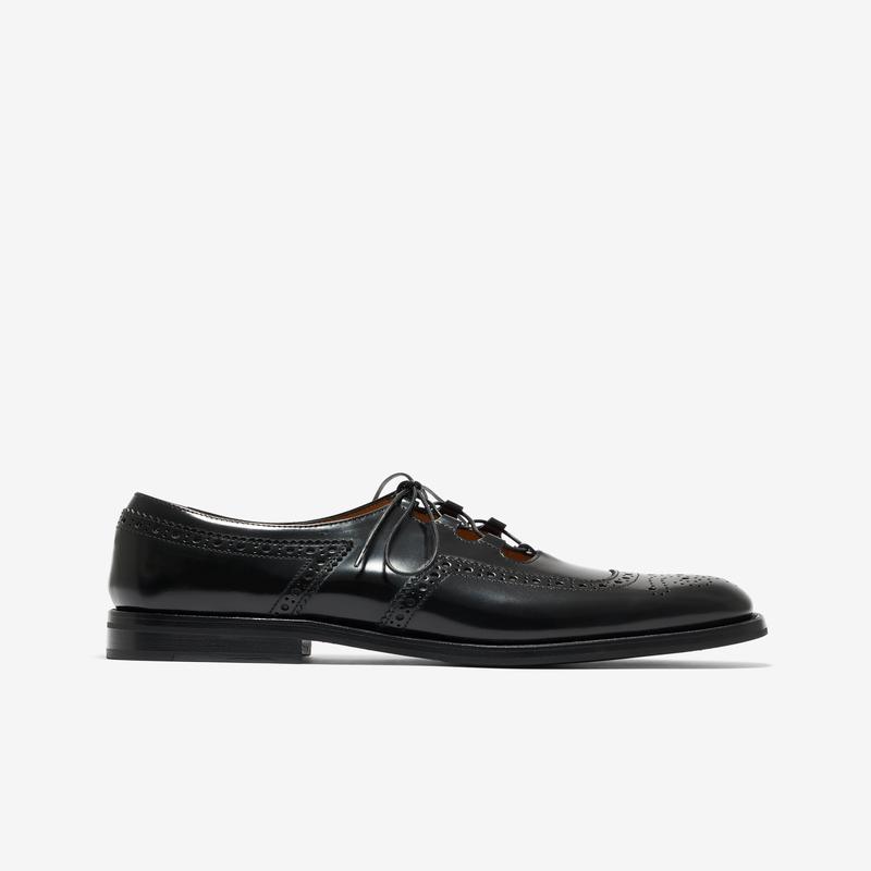 Churchs - Womens Ghillie Brogue Shoes - (Black)