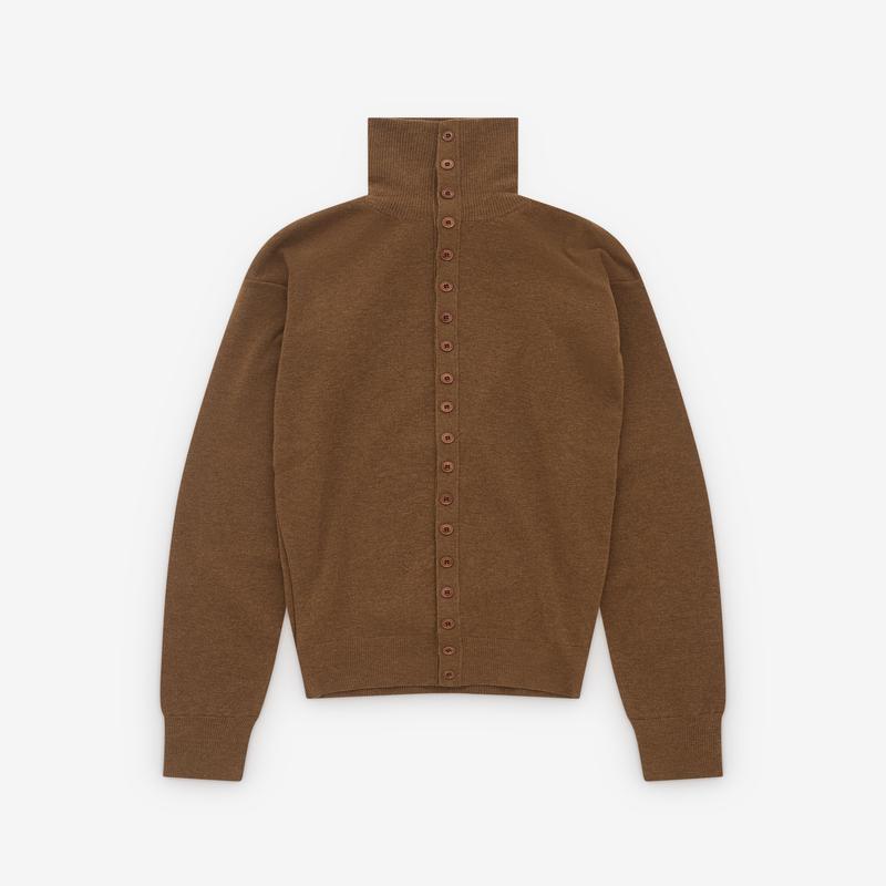 Lemaire - Womens Buttoned Fitted Cardigan - (Brown)