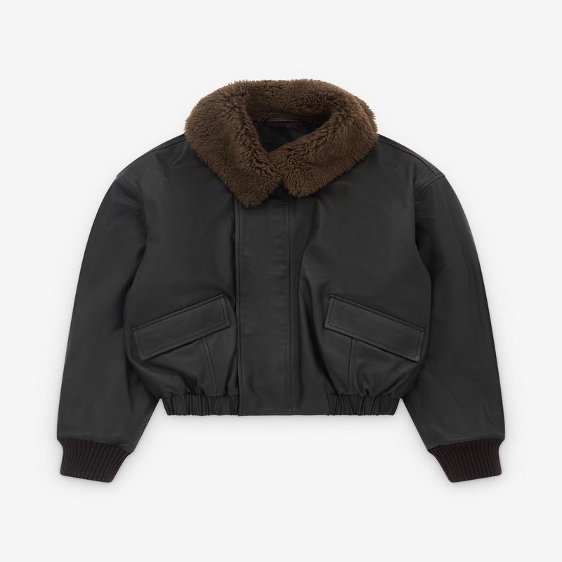 Lemaire - Womens Leather Blouson - (Dark Espresso)