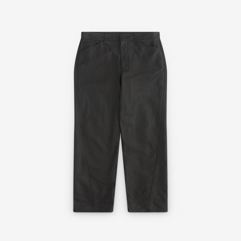 Lemaire - Womens Leather Twisted Seam Trouser - (Brown)