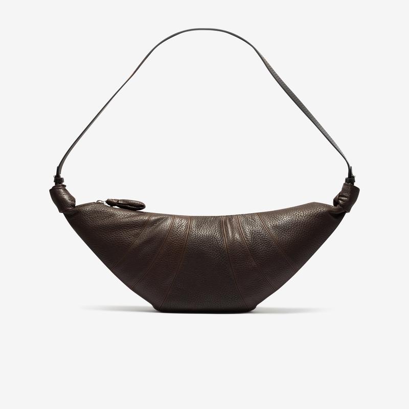 Lemaire - Womens Rail Belt Medium Croissant Bag - (Dark Chocolate)
