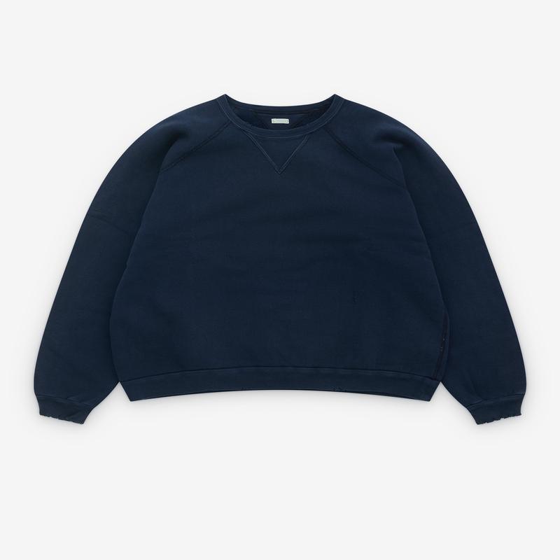 A.Presse - Mens Vintage Double V Sweatshirt - (Navy)