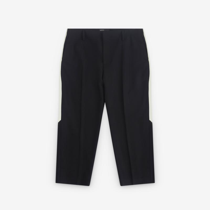 Derrick - Mens Broken Stripe Suit Trouser - (Black)