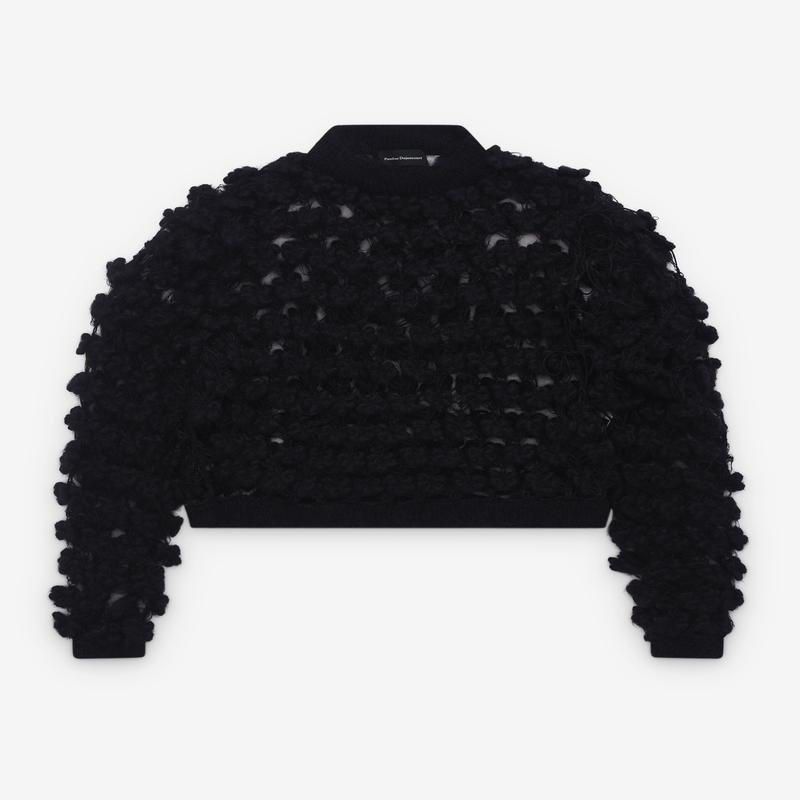 Pauline Dujancourt - Womens Crochet Sweater - (Black)