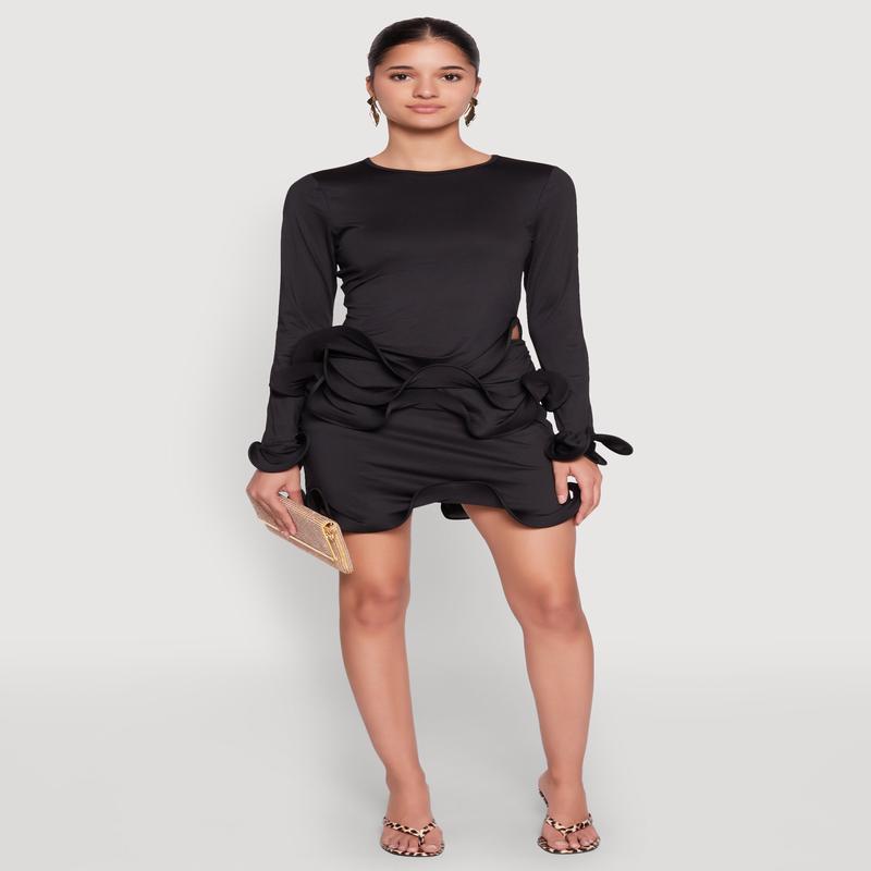 Wave Structured Trim Skort