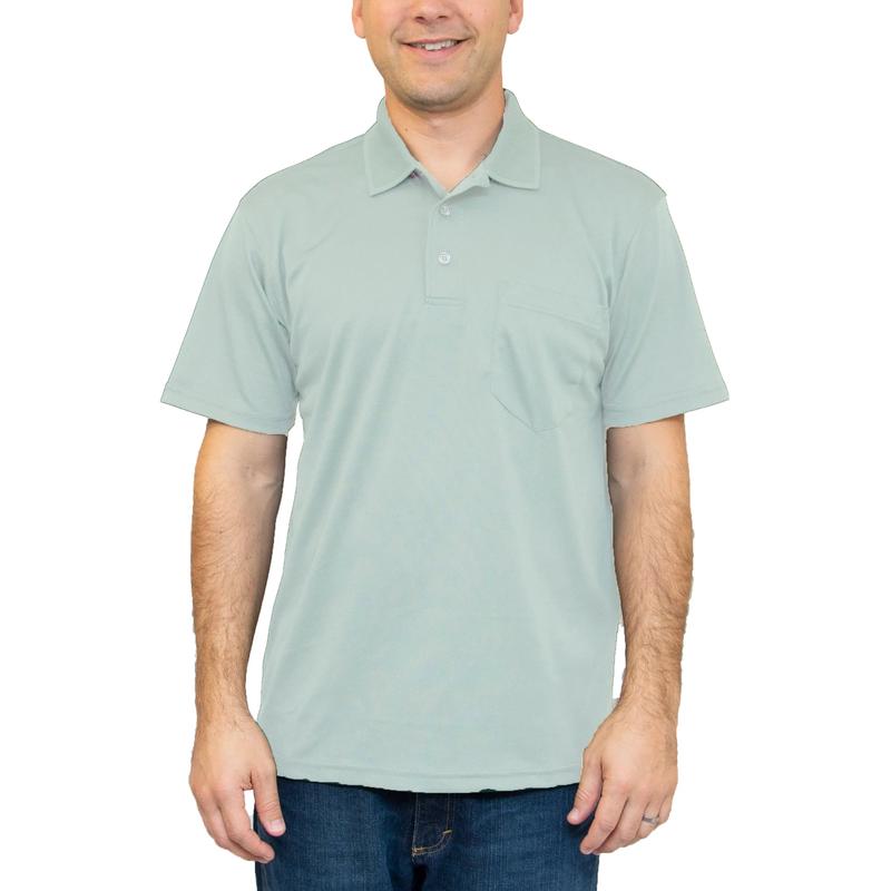 All American Clothing Co. - Aqua Dry Polo with Pocket