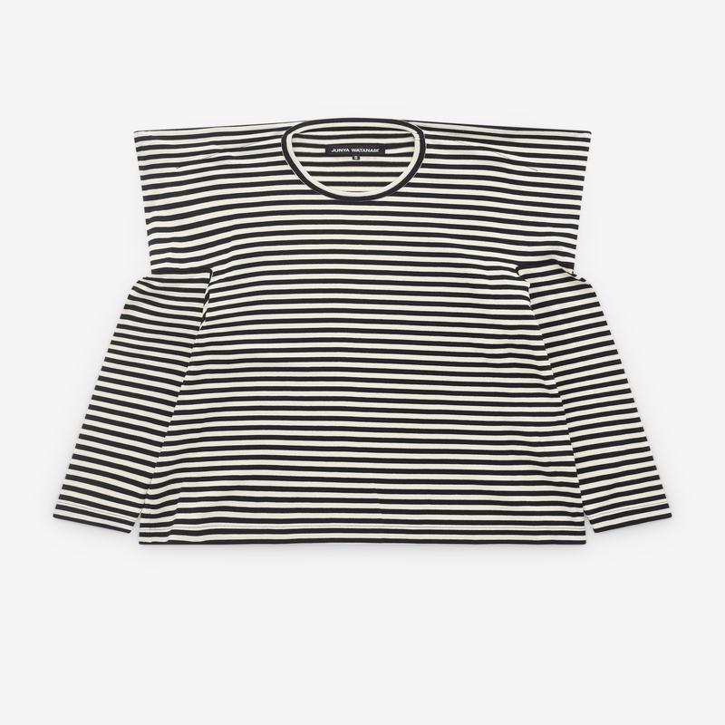 Junya Watanabe - Womens Striped Long Sleeve T-Shirt - (Black/White)