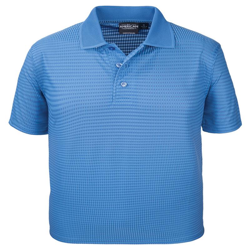 Mens Drop-Needle Stretch Polo Shirt