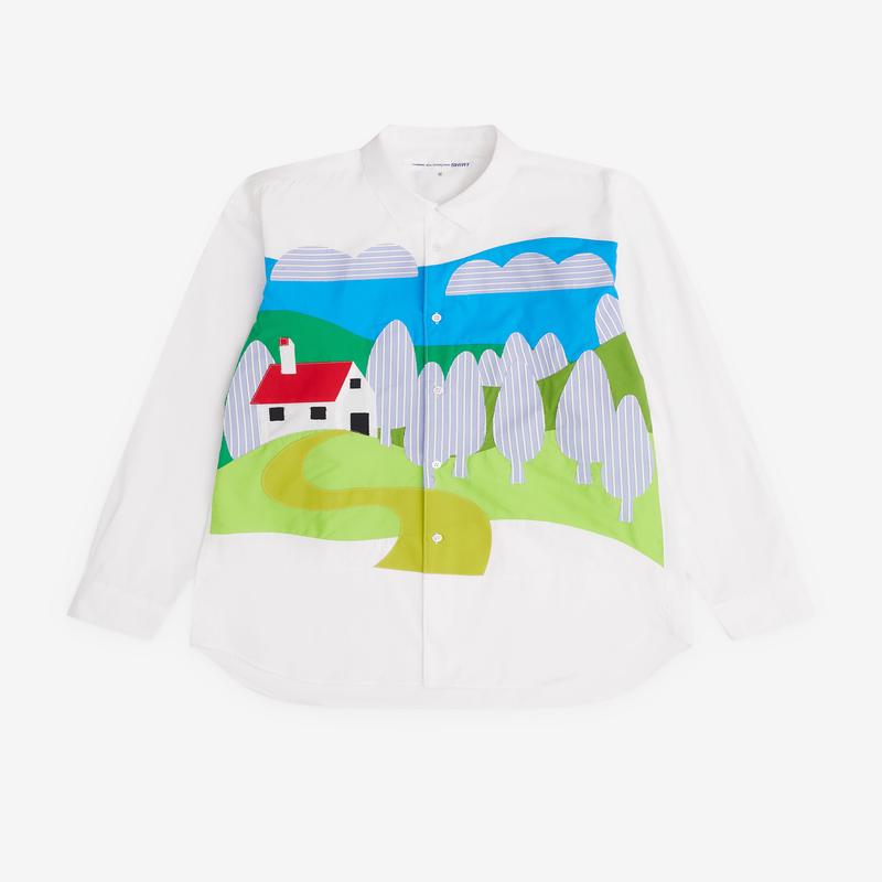 CDG Shirt - Mens Landscape Shirt - (White)