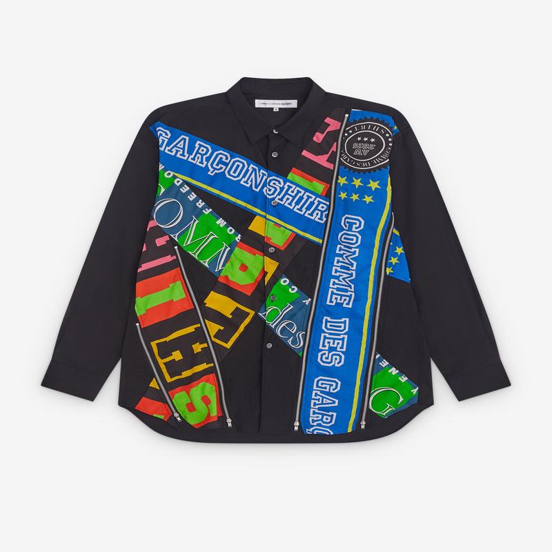 CDG Shirt - Mens Zip Football Scarf Shirt - (Multi)