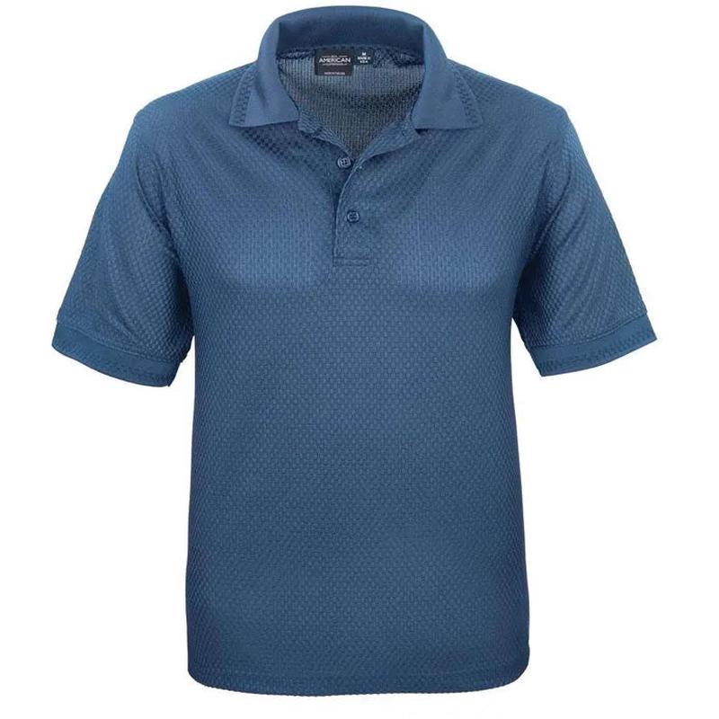 Mens Basket Weave Polo Shirt