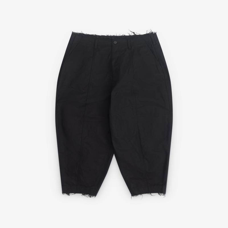 CDG Homme - Men's Raw Hem Barrel Leg Trousers - (Black)