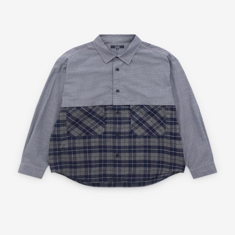 CDG Homme - Mens Check Panel Shirt - (Multi)