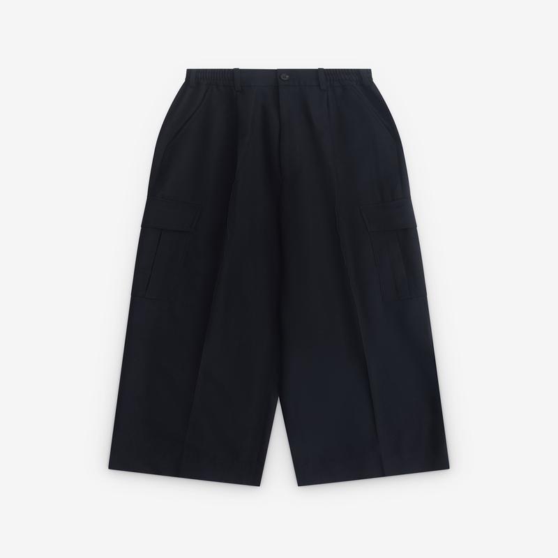 CDG Homme - Mens Wide Pleated Trousers - (Navy)